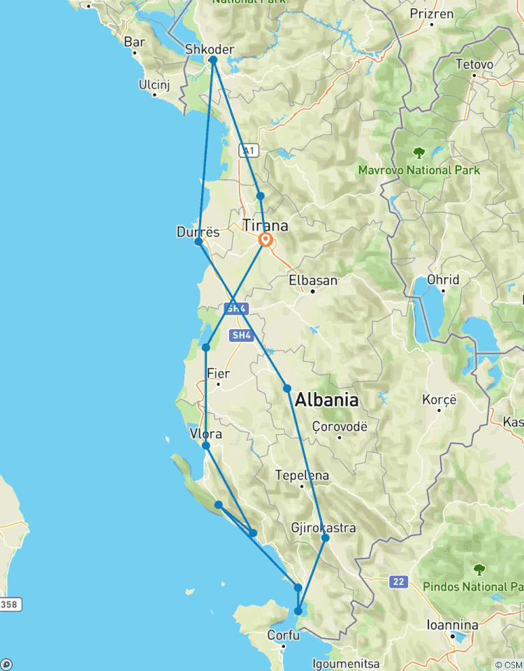 Circuito 5 Días de Norte a Sur de Albania