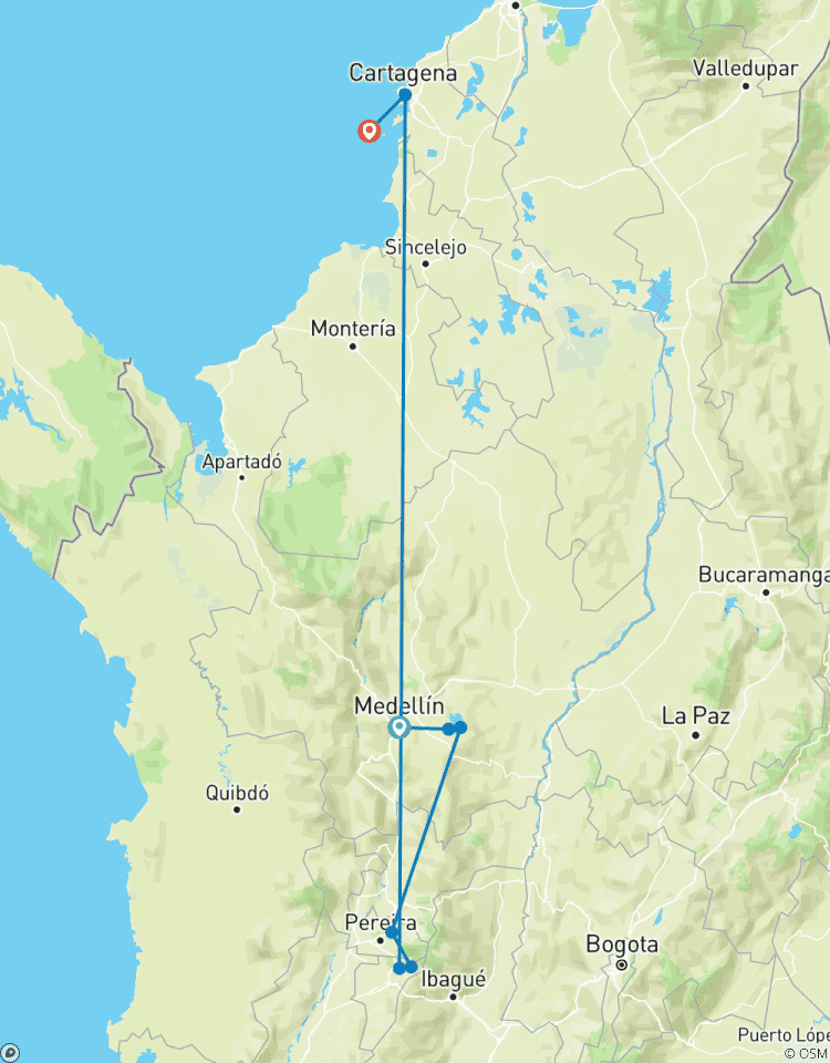 La Colombie à découvert (from Medellin to Islas del Rosario) circuit