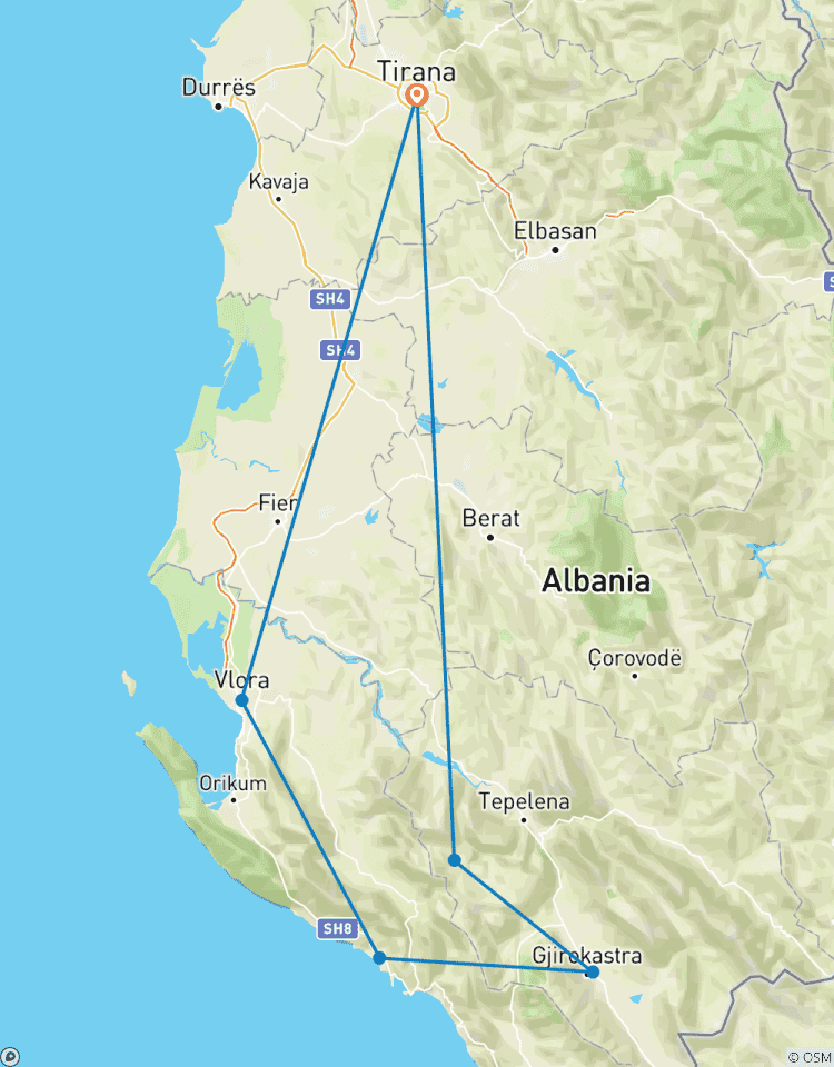 3-tägige Südalbanien Tour: Gjirokastra, Blue Eye, Himara, Riviera & Bootstour Rundreise