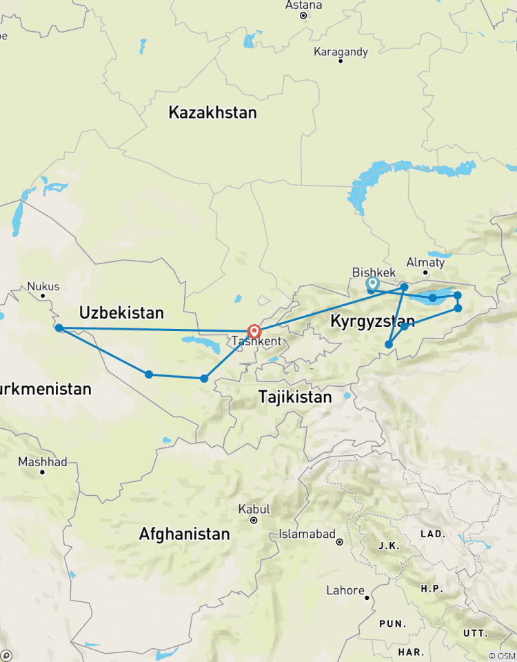 Route vers Samarkand circuit