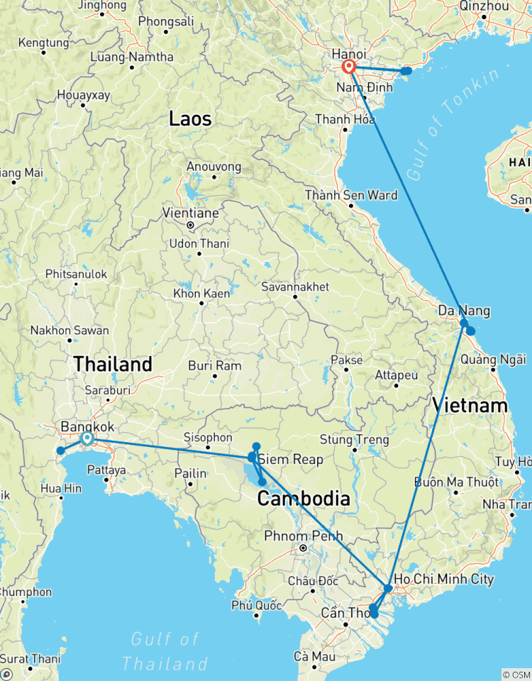 18 jours en Asie du Sud-Est : Thaïlande, Cambodge et Vietnam Personnalisable circuit
