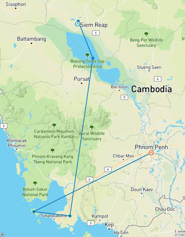 9 Day Cambodia Tour: Siem Reap, Koh Rong Island and Phnom Penh Tour