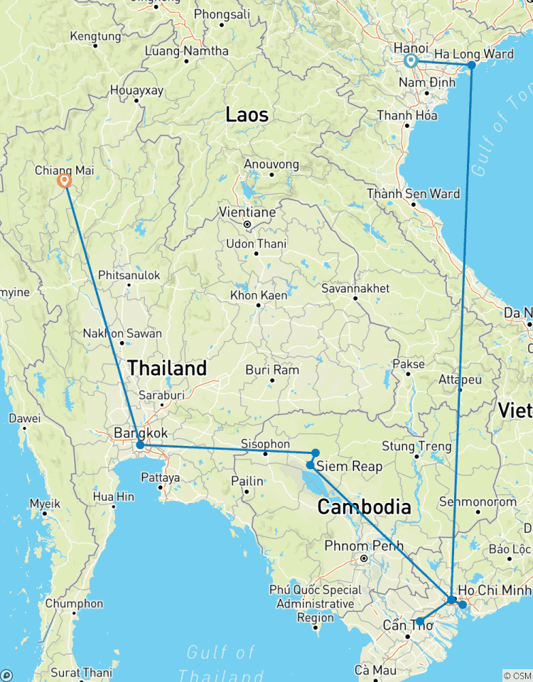 15 Tage Best of Thailand, Kambodscha & Vietnam: Tempel, Strände & Kulturelle Highlights Reise Rundreise