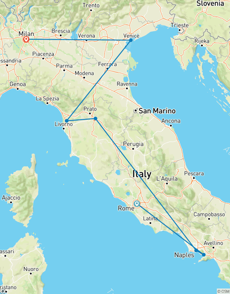 Best of Italy in 9 Days: Rome, Florence, Pisa, Venice & Milan Tour