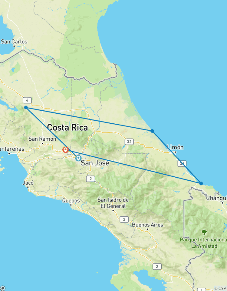 From Arenal to the Caribbean Coast Tour