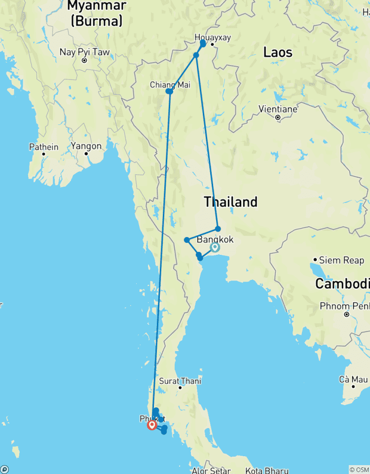 Journeys of Thailand 13 Days / 12 Nights Tour