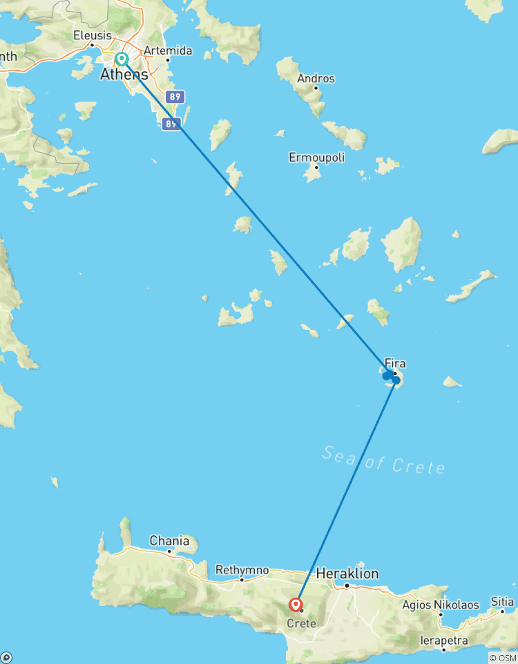 Les plaisirs de l\'île : Vacances 5 étoiles à Athènes, Santorin et en Crète circuit