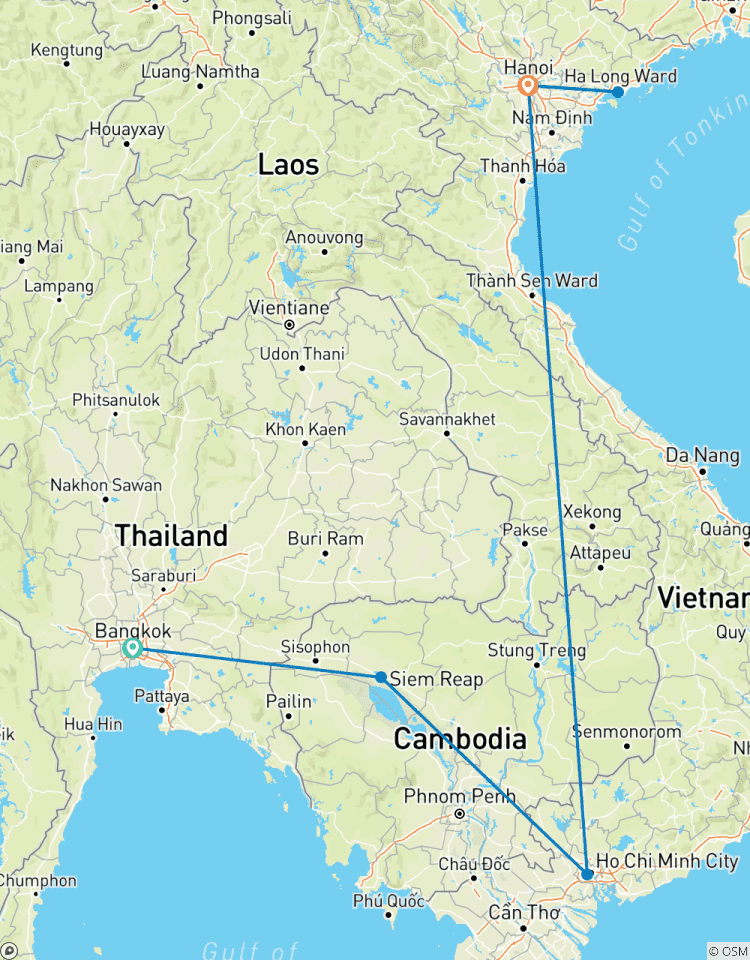17-Day Thailand, Cambodia & Vietnam | Private Tour with Halong Bay Cruise Tour