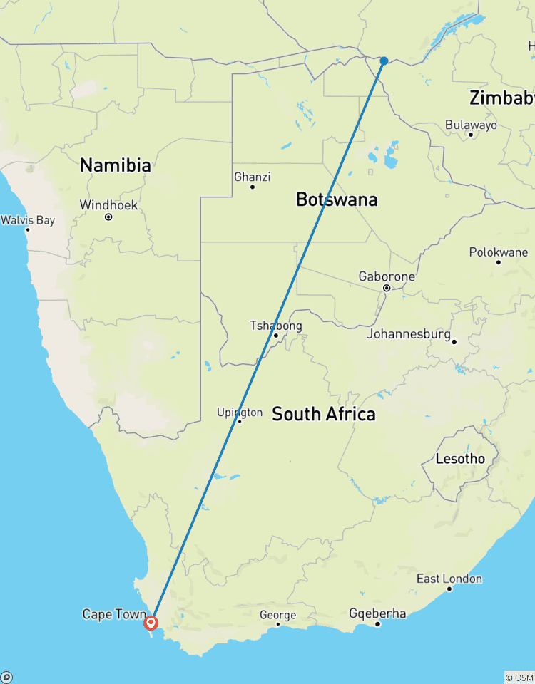3 Day Victoria Falls from Cape Town Tour