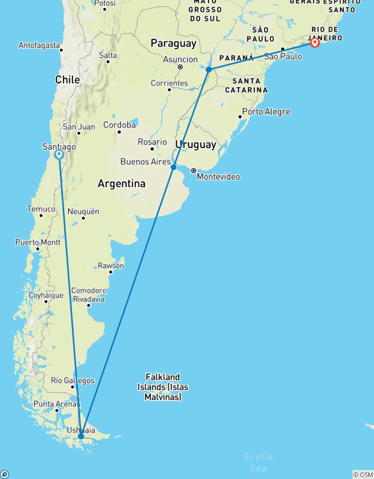 Santiago nach Rio in 14 Tage - 5-Sterne-Reise durch Südamerikas Ikonen Rundreise