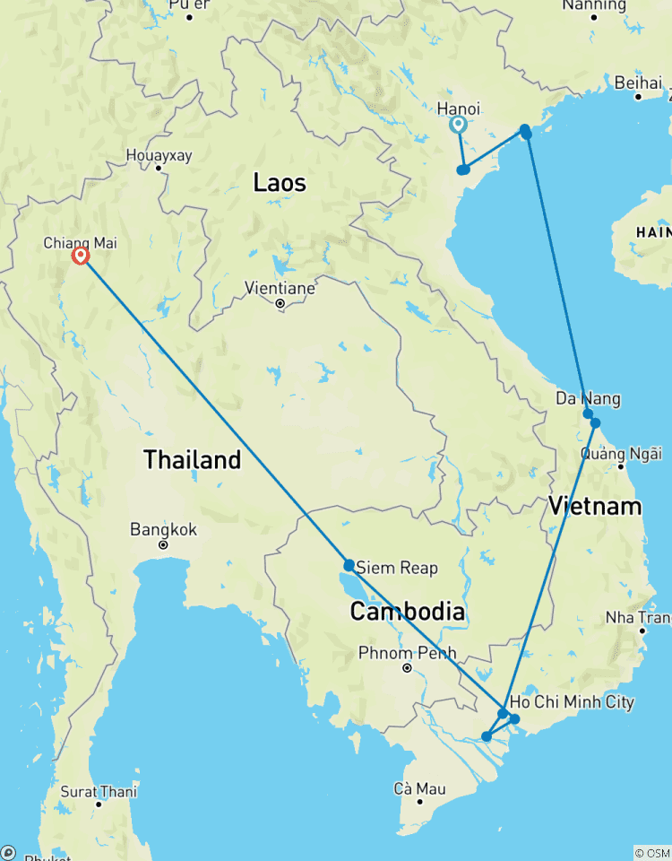 16 Tage Reise & Strandurlaub in Vietnam, Kambodscha & Thailand Rundreise