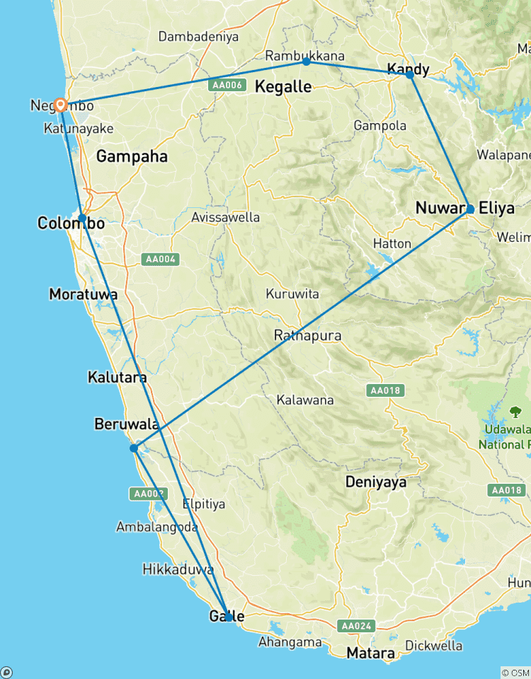 5 nuits et 6 jours Sri Lanka circuit