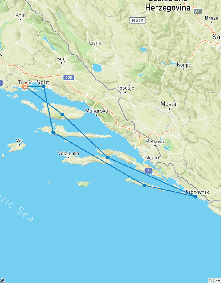 Hoogtepunten van de cruise in Dalmatië-rondreis