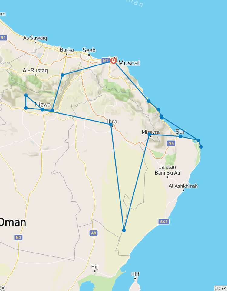 Hoogtepunten van Oman-rondreis