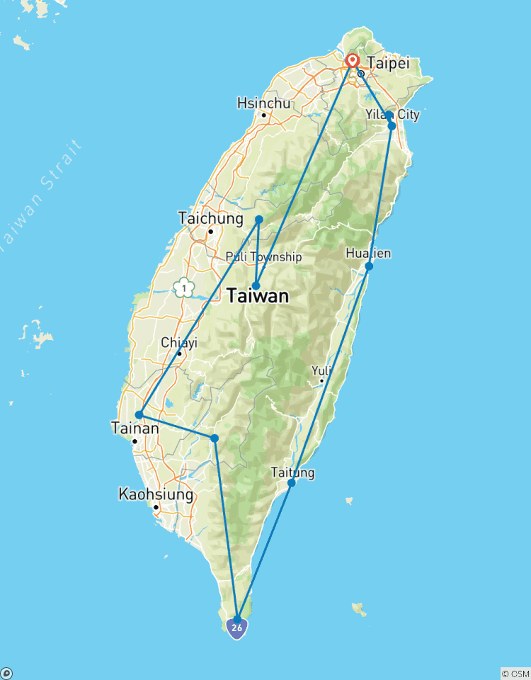 Ganz Taiwan - 5 Tage Rundreise