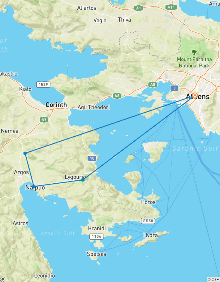 Circuito De Atenas a Epidauro, Micenas y Nauplia | Visita guiada privada de 2 días