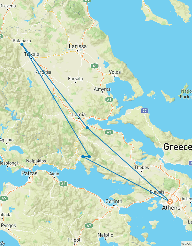 Circuito De Atenas a Delfos y Meteora | Visita guiada privada de 3 días