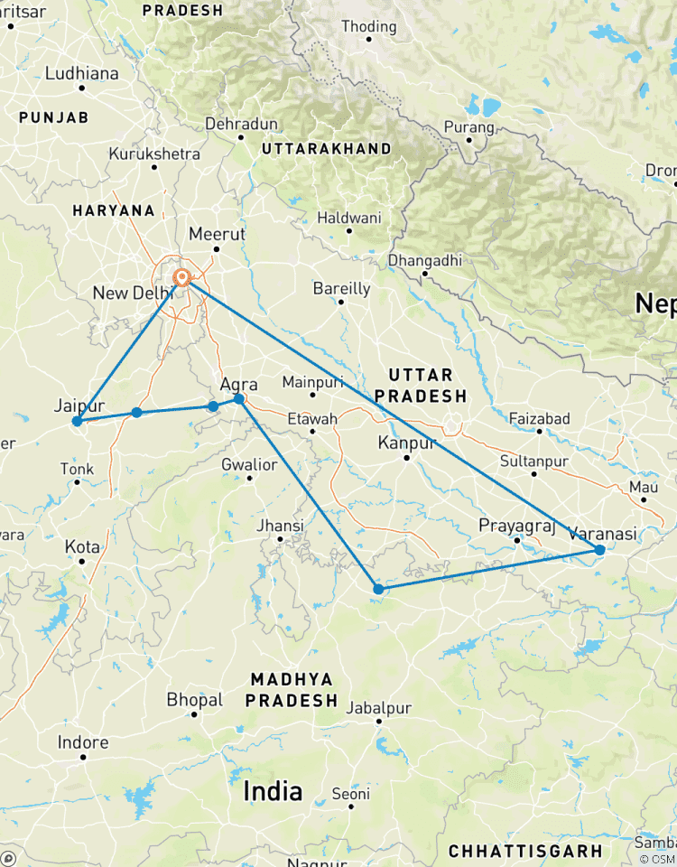 Klassische Nordindien-Rundreise mit Taj Mahal, Khajuraho-Tempeln & Varanasi Ghats Rundreise