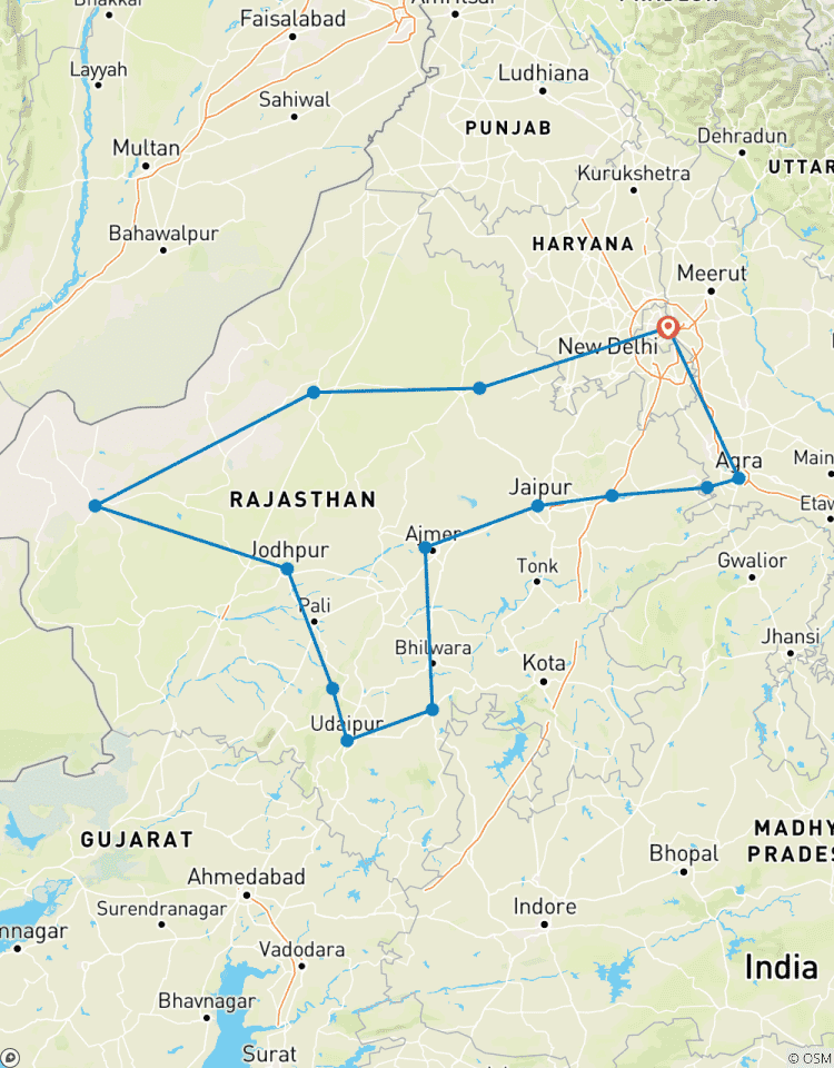 Koninklijk Rajasthan & De Gouden Driehoek Ervaring-rondreis