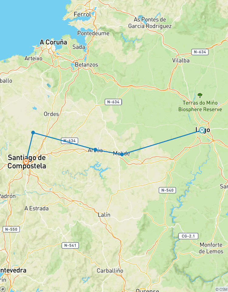 Camino de Santiago · Way of St. James · Primitive Way · From Lugo to Santiago de Compostela Tour