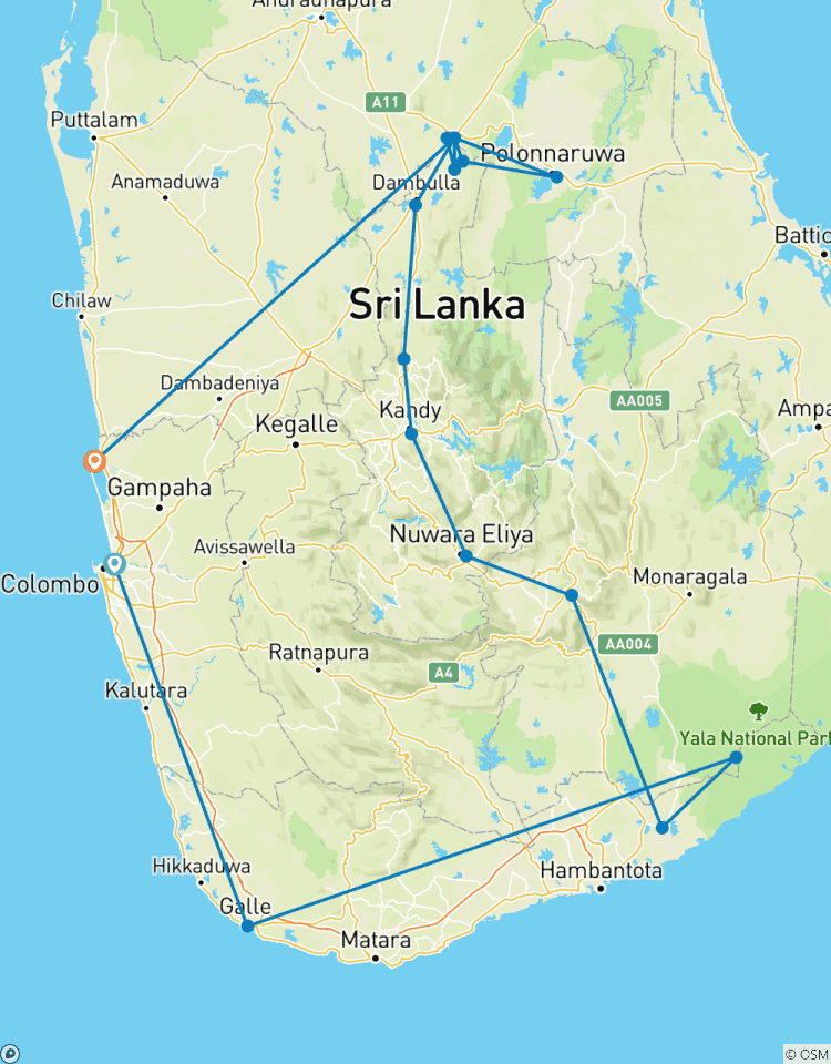 Sri Lanka, Het betoverde eiland, Spaanstalige gids-rondreis