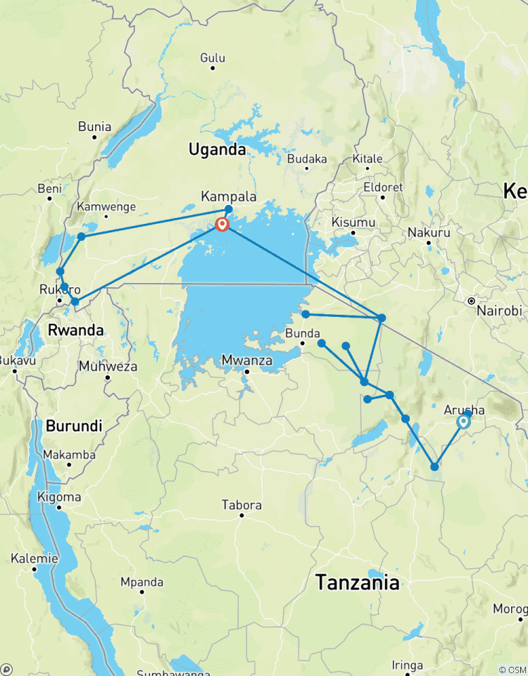 Circuito Experiencia de 14 días en Serengeti, Masai Mara y Trekking con Gorilas