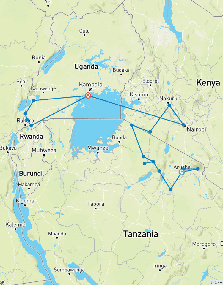 Circuito Aventura Clásica en África Oriental - Maasai Mara y Serengeti, Trekking con Gorilas y más - 21 días