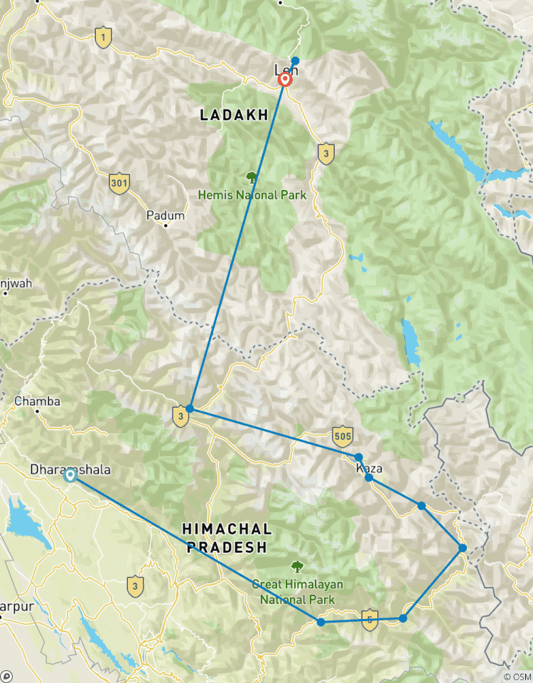 Hauteurs de l\'Himalaya circuit