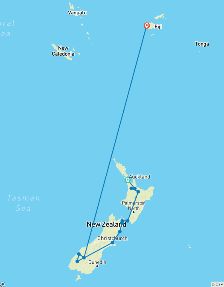 Treasures of New Zealand: Heritage, Vines, & Vistas with Fiji Tour
