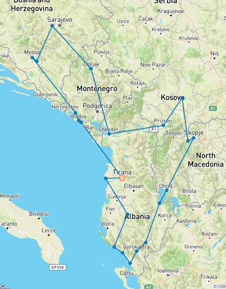 Circuito Embárcate en una odisea por los Balcanes: 11 días de exploración cultural