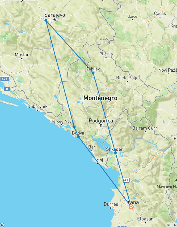 Circuito Bosnia, Montenegro y Albania: De las Cumbres a la Historia en 4 Días