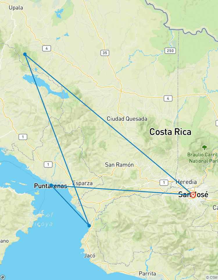 Pura Vida Route - With Rental Vehicle Tour