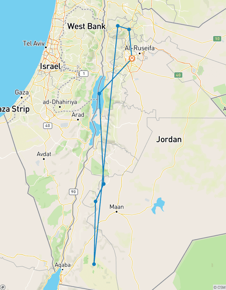 Points forts de la Jordanie circuit
