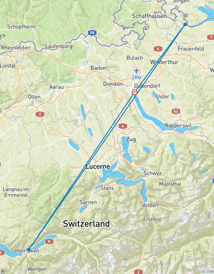 7 Days of Swiss Adventure: From Zurich Streets to Interlaken Skies Tour