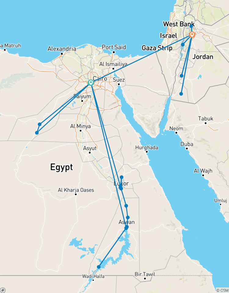 Circuito Tesoros culturales de Egipto y Jordania - Una experiencia de viaje envolvente