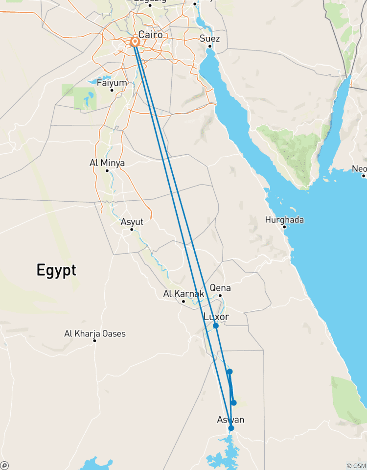 Circuito La Experiencia Real de 9 Días en Egipto: Lujo 5 Estrellas El Cairo, GEM, Crucero por el Nilo y Vuelos Nacionales