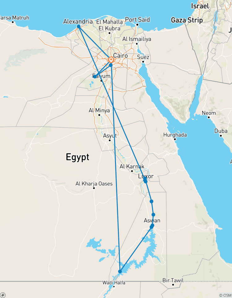 Egypt Elite 10-Day: All-Inclusive 5 Star with International Flights from Anywhere (GEM- Hot Air Balloon - Abu Simbel -Alexandria) Tour
