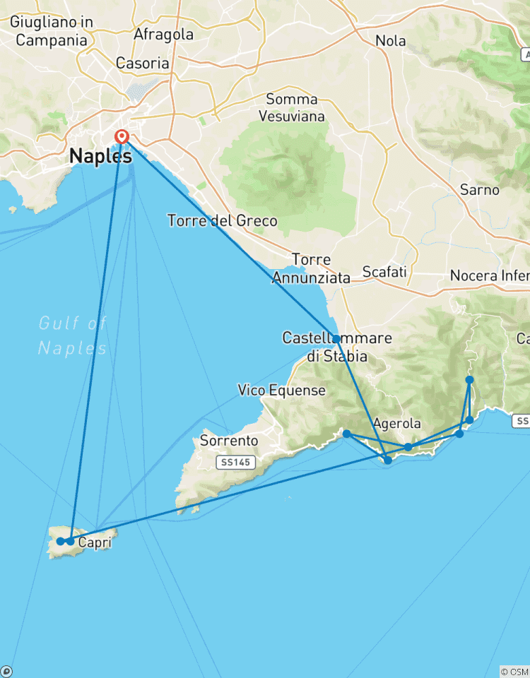 Entdecke die sonnige Amalfiküste und die Insel Capri Rundreise