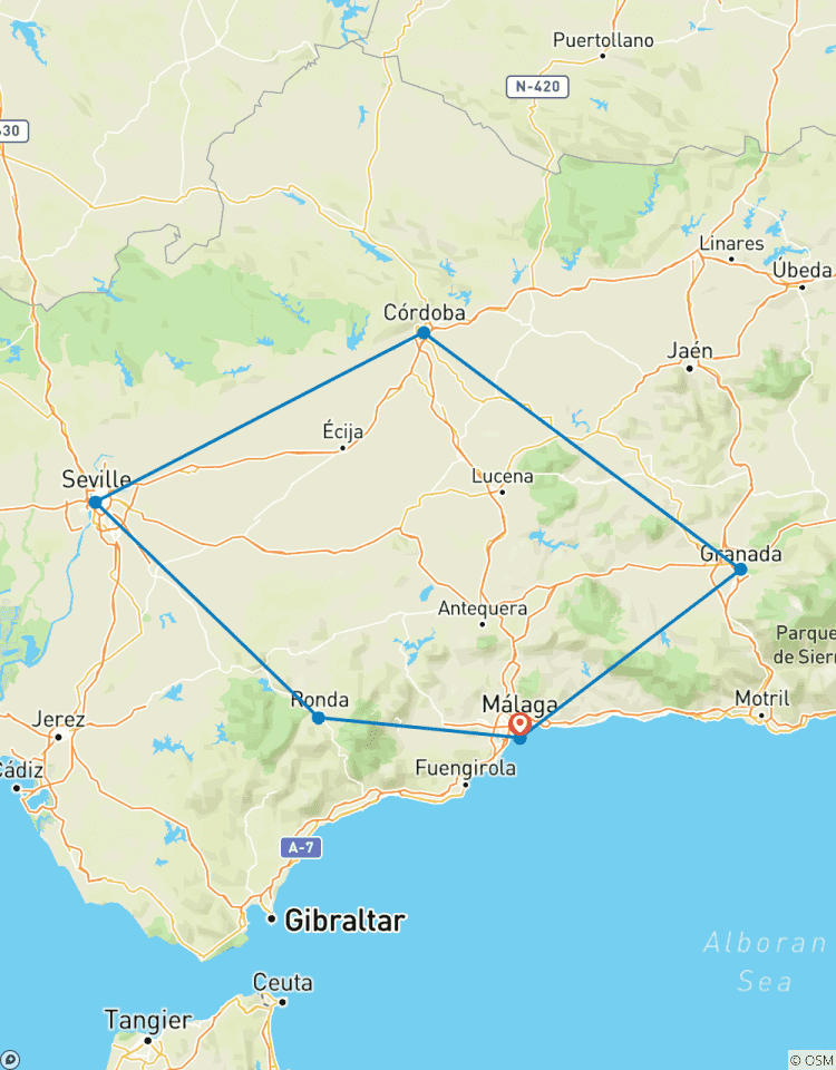 Légendes d\'Andalousie, les villes d\'or d\'Espagne circuit