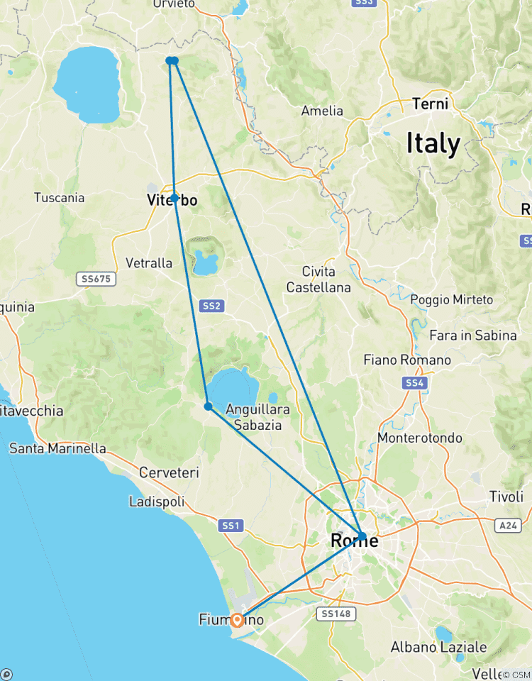 Die Romantik der Seen und Schlösser rund um Rom Rundreise