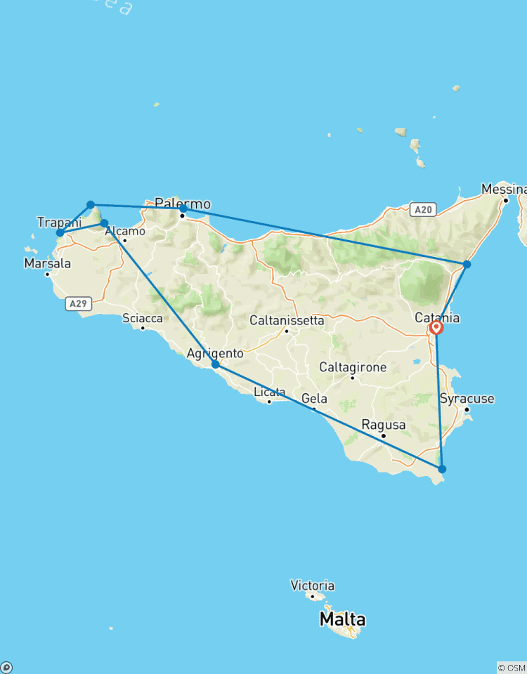Aventure en Sicile : vers les volcans et la mer circuit