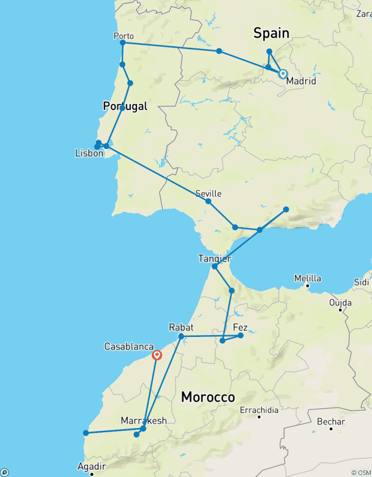 Espagne, Portugal et Maroc 2026 circuit