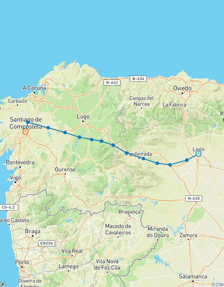 Camino de Santiago · Way of St. James · French Way · From León to Santiago de Compostela Tour