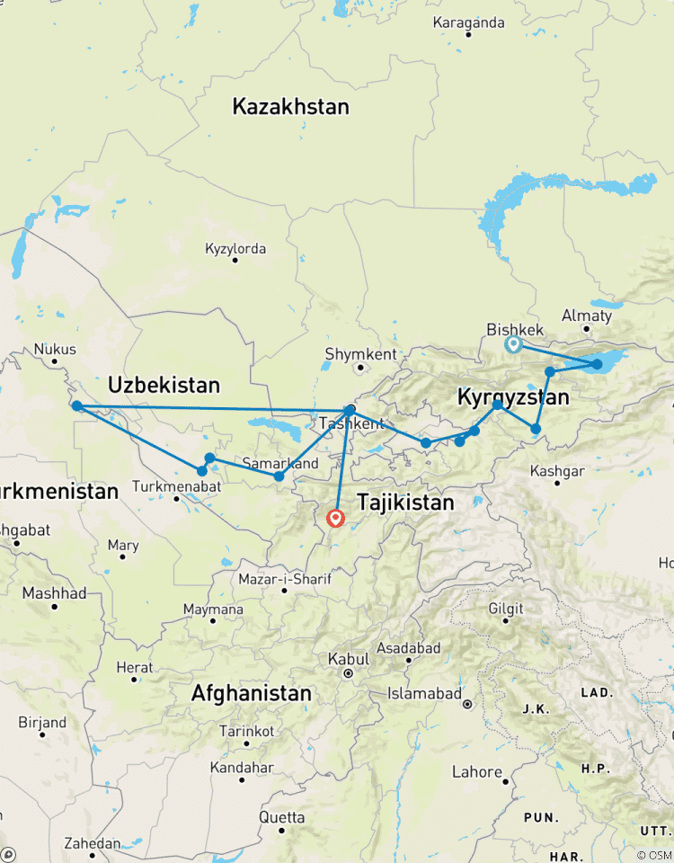 Zentralasiatisches Seidenstraßen-Abenteuer in Kirgisistan und Usbekistan (einschließlich der World Nomad Games) Rundreise