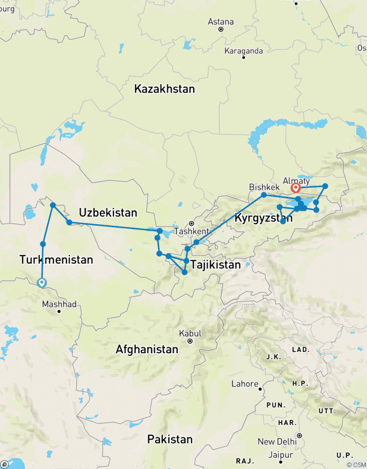 Silk Road Odyssey: The Five Stans Adventure and World Nomad Games 2026 (70 destinations) Tour