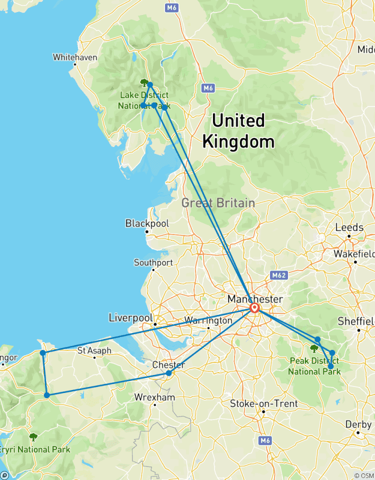 Windermere, Peak District & Snowdonia 5-Day Small-Group Tour Tour