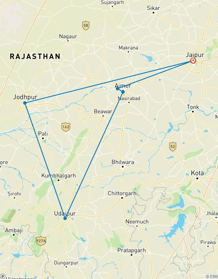 Circuit coloré au Rajasthan circuit