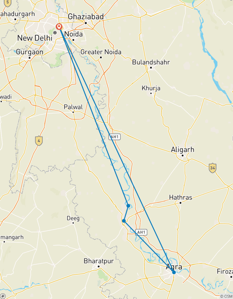 Au départ de Delhi : 6 jours de visite de Mathura Vrindavan avec Agra Taj Mahal ! circuit