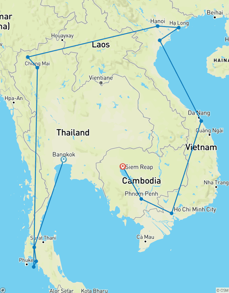Thailand, Vietnam & Kambodscha Rundreise