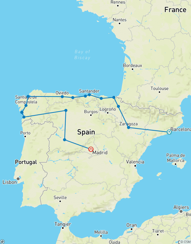 Barcelona, Santiago & Madrid - 8 days Tour